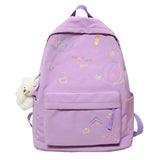 Nylon Backpack for Teen Girl College Large Capacity Schoolbag
