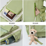 4-Piece School Girl Backpack Set Multifunction Travel Laptop Backpack
