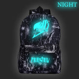 Fairy Tail Luminous Backpack School Bag Girls Boys Bookbags Women Travel