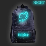 Fairy Tail Luminous Backpack School Bag Girls Boys Bookbags Women Travel