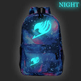Fairy Tail Luminous Backpack School Bag Girls Boys Bookbags Women Travel