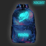 Fairy Tail Luminous Backpack School Bag Girls Boys Bookbags Women Travel