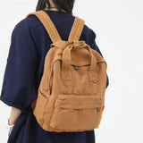 Canvas School Shoulder Bag for Student Large Capacity Backpack