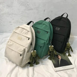 Nylon Waterproof Backpack for Teenage Girls Pocket Casual Backpacks