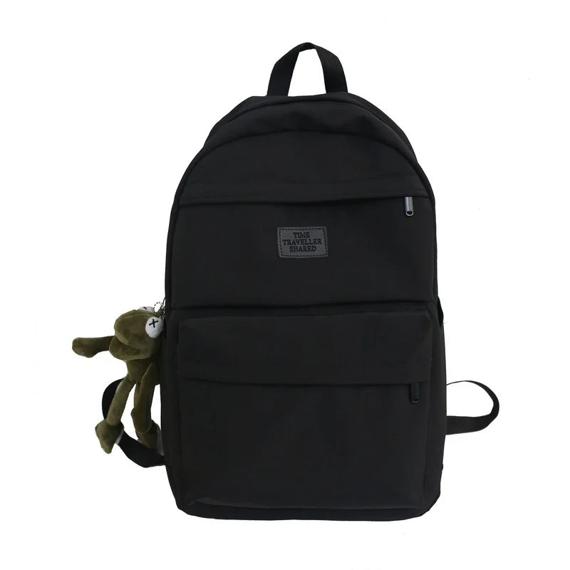 Nylon Waterproof Backpack for Teenage Girls Pocket Casual Backpacks
