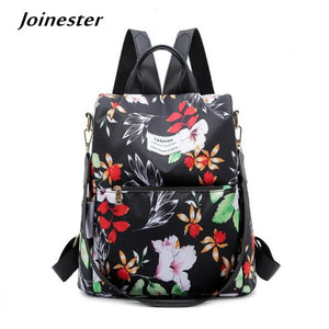 Women's Casual Nylon Daypack Water Resistant Laptop Backpack