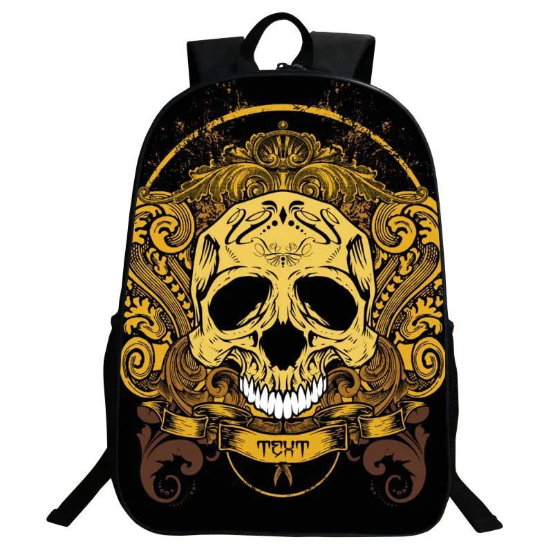 Skull Head School Bag Creative Student Backpack Middle School Elementary