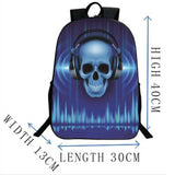 Skull Head School Bag Creative Student Backpack Middle School Elementary