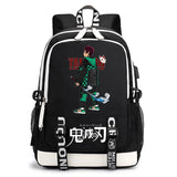 USB Charging School Bag for Girls Demon Slayer Backpack