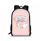 Unicorn Printed Teenagers Backpack School Bags Kids Backpack