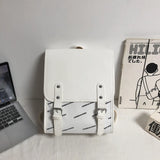 Teenage Girls Cotton Linen Schoolbag Backpack