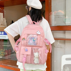 Schoolbag Girl INS Edition College Wind High School Backpack