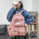 Itabag Backpack Clear Multifunctional High Capacity Schoolbag Girl Student