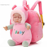3D Baby Doll Plush Children Backpack Kindergarten