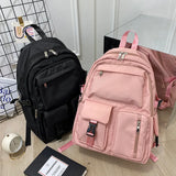 Schoolbag for Students Solid Light Backpacks for Men and Women