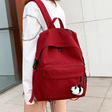 Teen Girls Waterproof Nylon Schoolbag Backpack