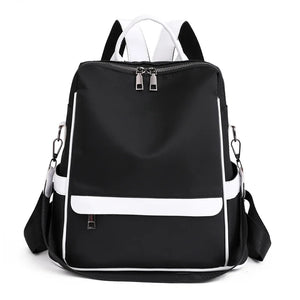 Teen Girls Solid Bookbag Waterproof Nylon Women Backpack