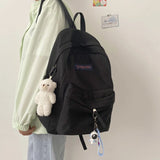 Unisex Student Backpack Harajuku School Large Capacity Solid Backpacks