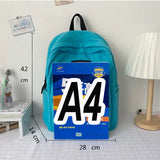 Unisex Student Backpack Harajuku School Large Capacity Solid Backpacks