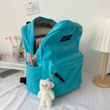 Unisex Student Backpack Harajuku School Large Capacity Solid Backpacks