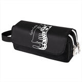 Schrodingers Cat Print Pencil Case Anime Cartoon Cosmetic Bag