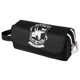 Schrodingers Cat Print Pencil Case Anime Cartoon Cosmetic Bag