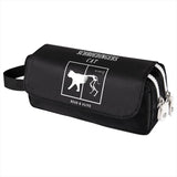 Schrodingers Cat Print Pencil Case Anime Cartoon Cosmetic Bag