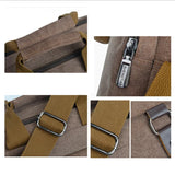 Scione Men's Canvas Briefcase Bag Retro Shoulder Multifunctional Messenger Bag
