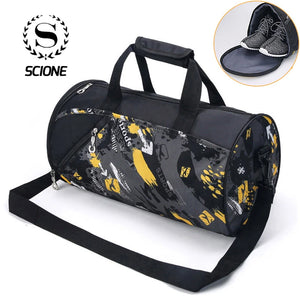 Scione Nylon Travel Sport Shoulder Bag Waterproof Duffel Handbag