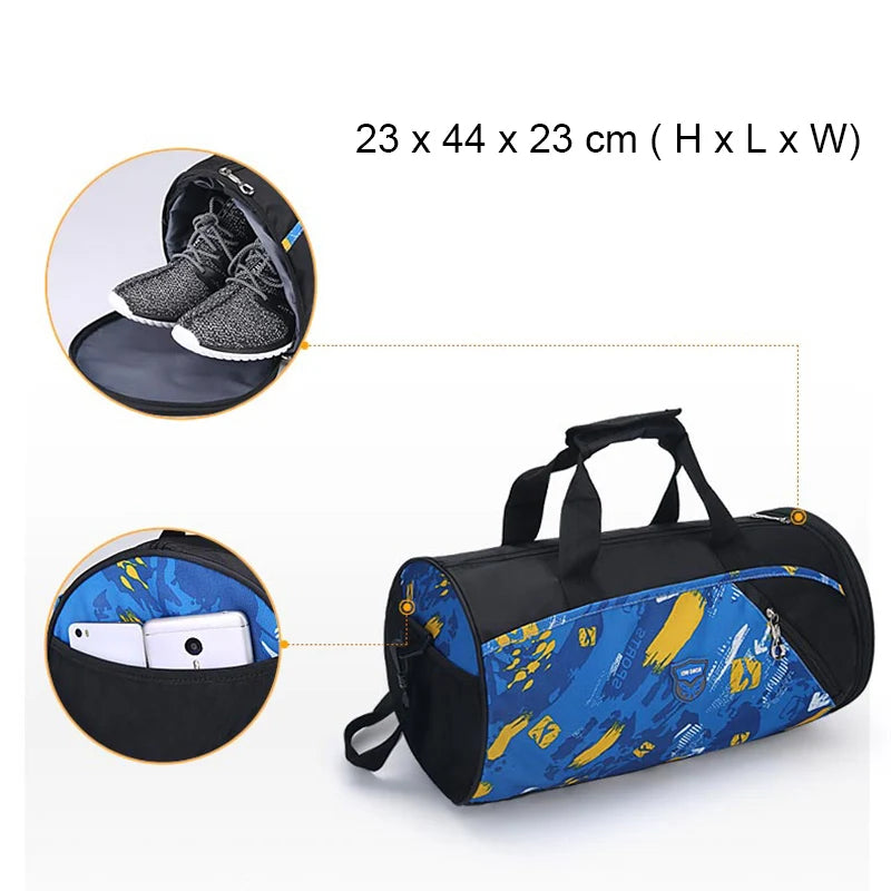 Scione Nylon Travel Sport Shoulder Bag Waterproof Duffel Handbag