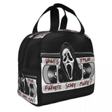 Scream Ghost Killer Insulated Lunch Bag - Scary Movie Halloween Thermal Cooler