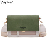 Leather Crossbody Bag Chain Messenger Shoulder Purse