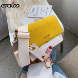 Leather Crossbody Bag Chain Messenger Shoulder Purse