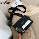 Leather Crossbody Bag Chain Messenger Shoulder Purse