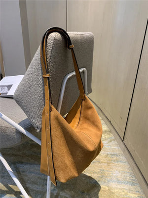 Women's Brown PU Leather Shoulder Bag