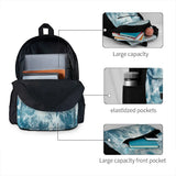 Sea Waves Ocean Backpacks Men's Women's Harajuku Zipper