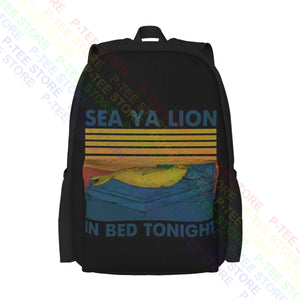 Sea Ya Lion In Bed Tonight Backpack