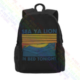 Sea Ya Lion In Bed Tonight Backpack