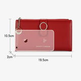 Seagloca High PU Leather Women Long Purse