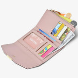 Seagloca Japan Women's Wallets Short Three-fold Zipper Bag Wallet