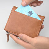 Seagloca Men Vertical Wallet Zipper Hasp Large-capacity Purse Male Wallets