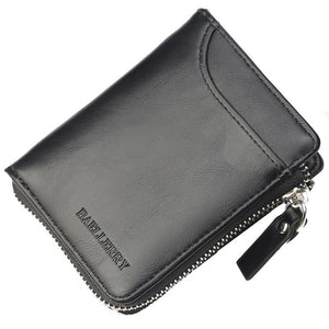 Seagloca Men PU Leather Zipper Wallet Purse Short Male Clutch