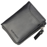 Seagloca Men PU Leather Zipper Wallet Purse Short Male Clutch