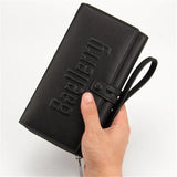Seagloca Men Leather Wallet Purse Casual Clutch Zipper Multifunction