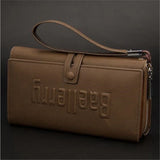 Seagloca Men Leather Wallet Purse Casual Clutch Zipper Multifunction