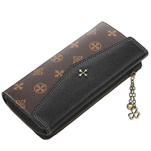 Seagloca Women's Long Zipper Wallet Clutch Vintage Wallet