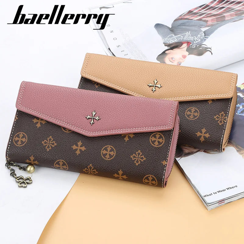 Seagloca Women's Long Zipper Wallet Clutch Vintage Wallet