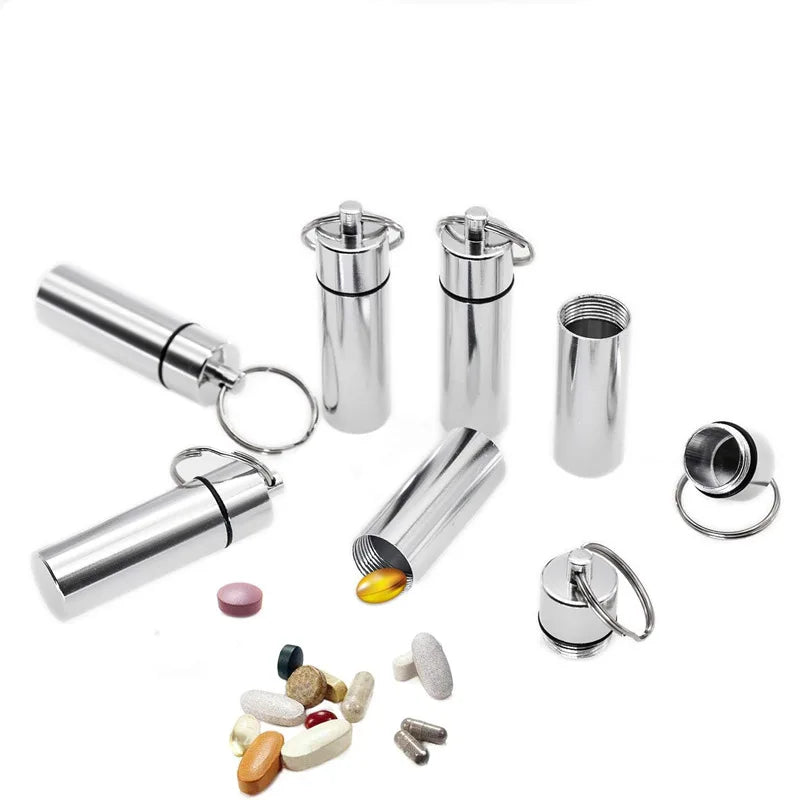 Sealed Medicine Storage Box Keychain Small Medicine Box
