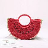 Seaside Vacation Beach Straw Watermelon Bag Female
