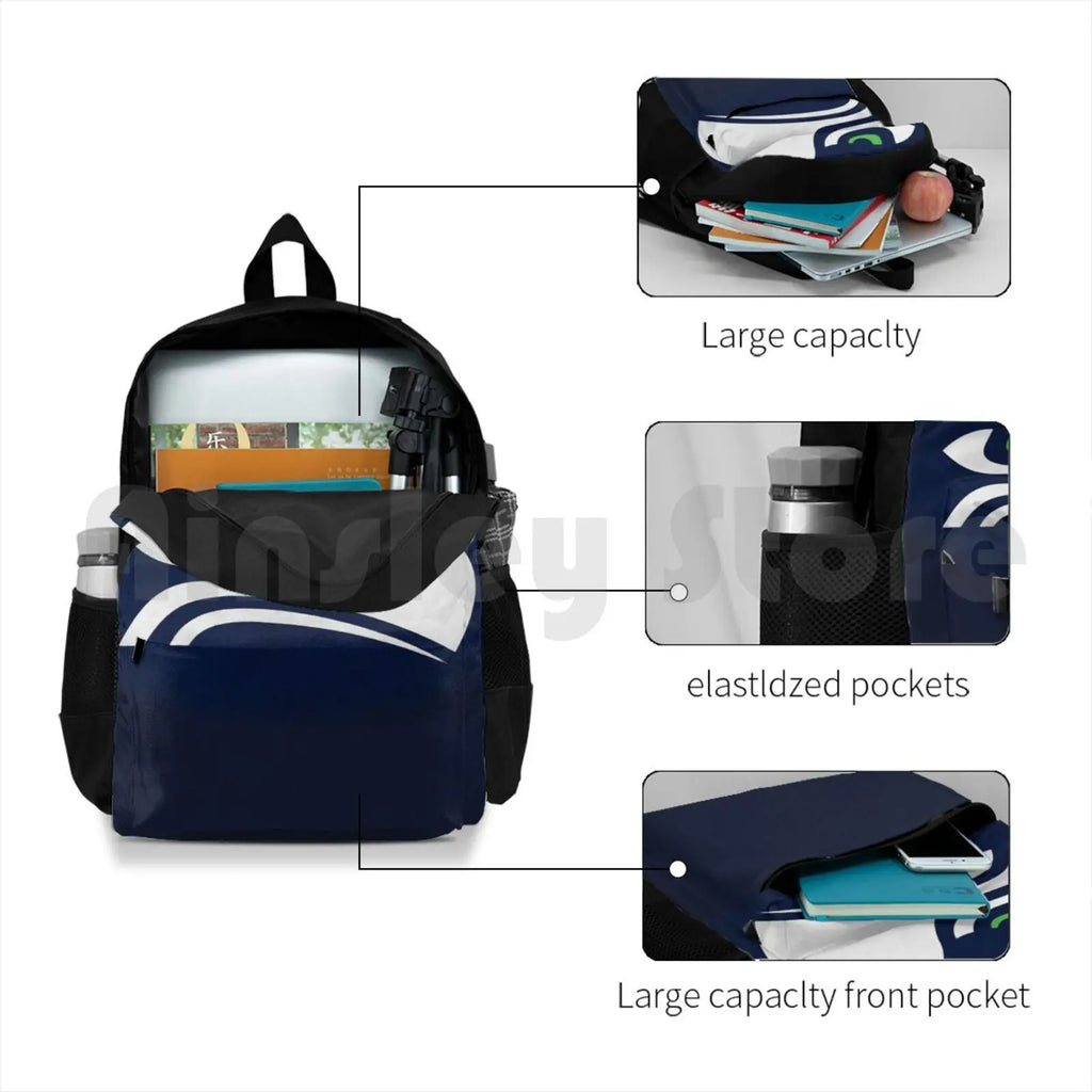 Seattle Seahawks Retro Outdoor Hiking Backpack